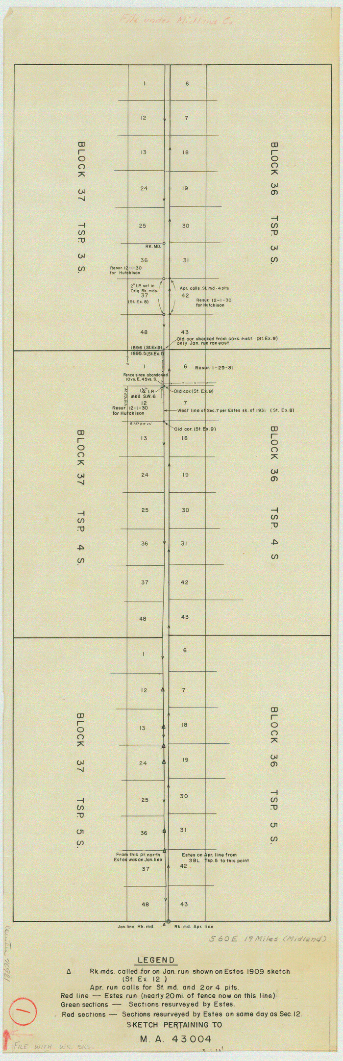 70981, Midland County Working Sketch 1, General Map Collection