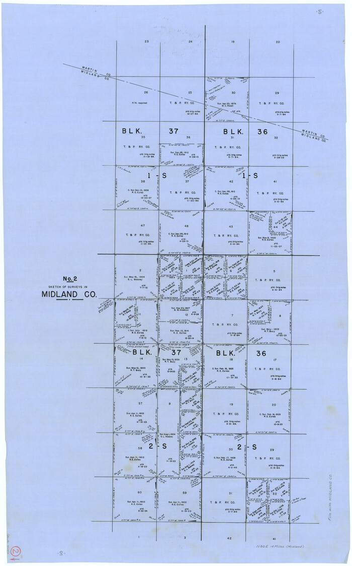 70982, Midland County Working Sketch 2, General Map Collection