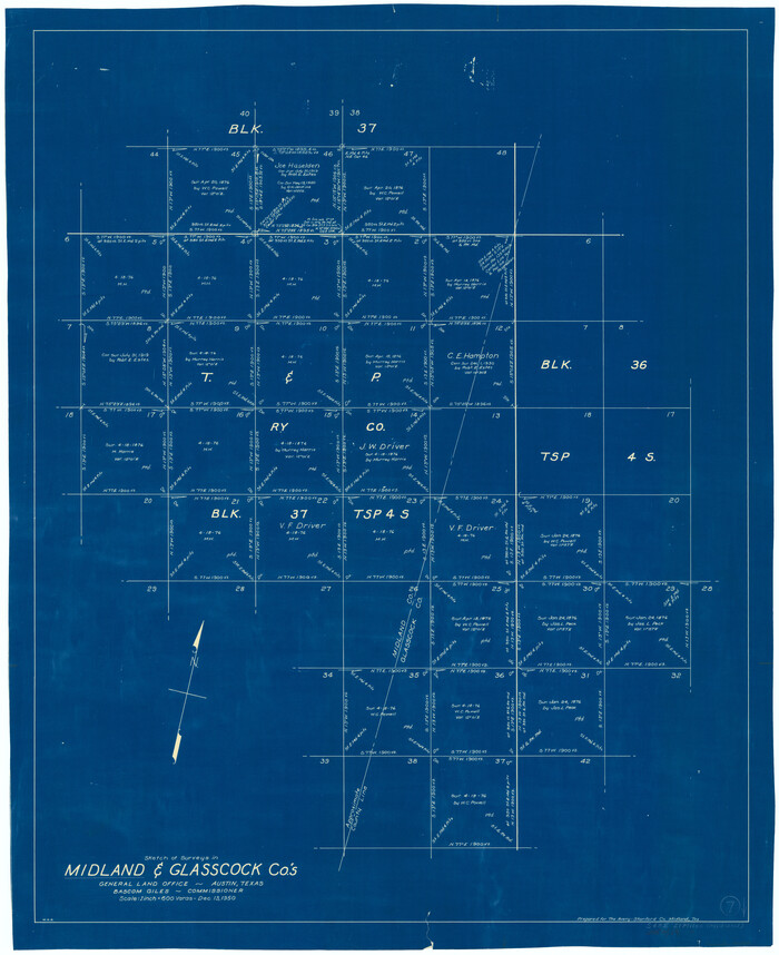 70987, Midland County Working Sketch 7, General Map Collection