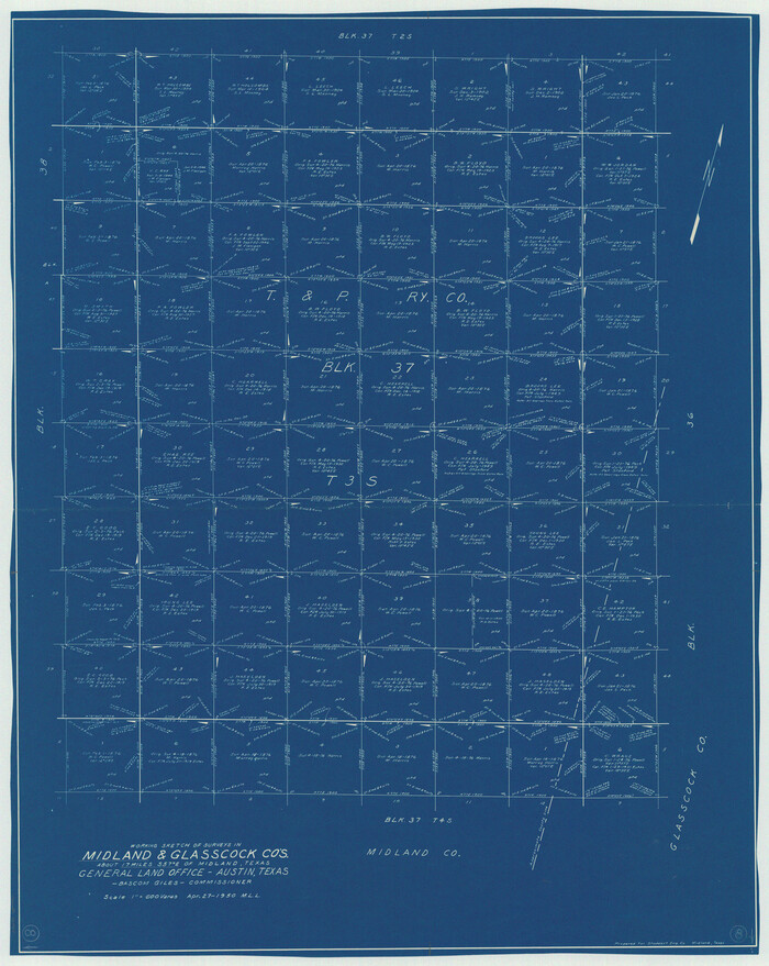 70988, Midland County Working Sketch 8, General Map Collection