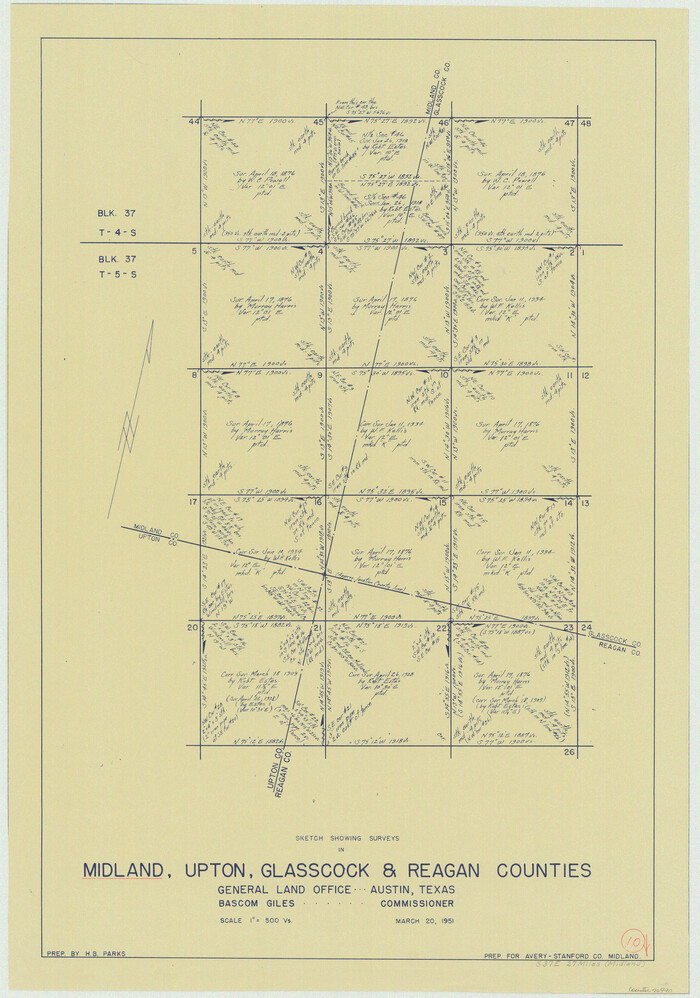 70990, Midland County Working Sketch 10, General Map Collection