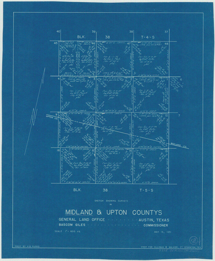 70992, Midland County Working Sketch 12, General Map Collection