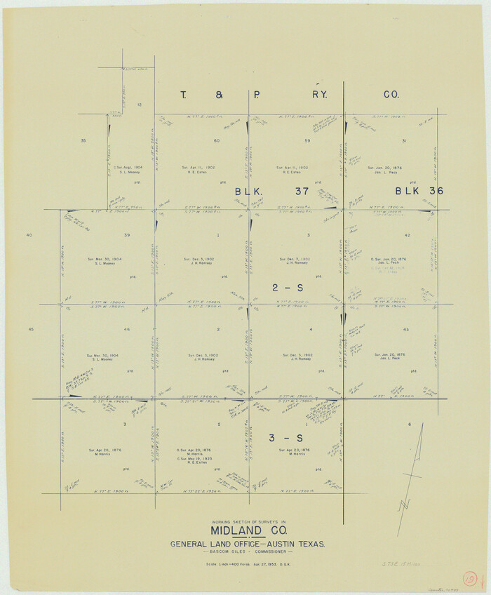 70999, Midland County Working Sketch 19, General Map Collection