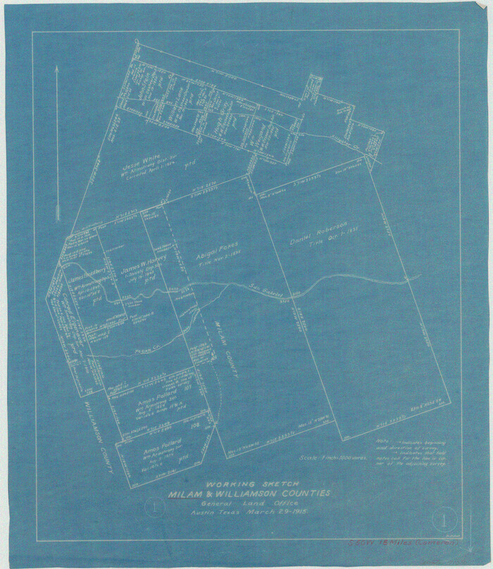 71016, Milam County Working Sketch 1, General Map Collection