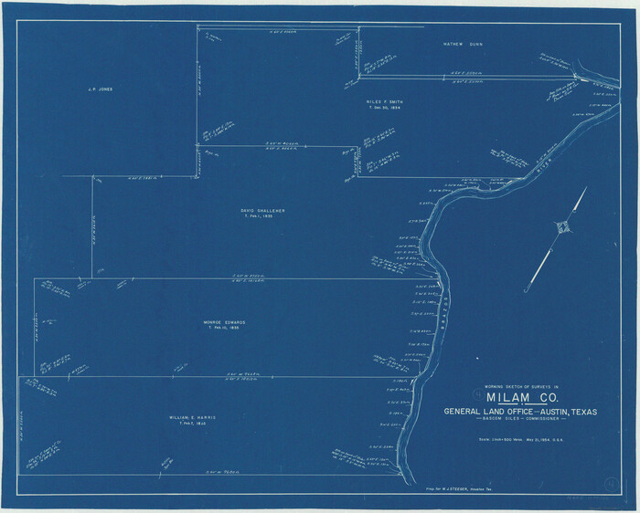 71019, Milam County Working Sketch 4, General Map Collection