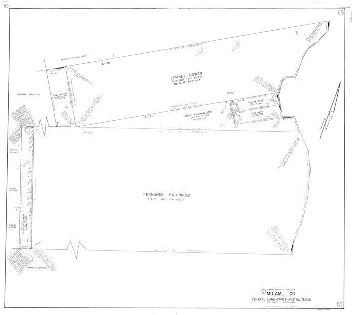 71022, Milam County Working Sketch 7, General Map Collection