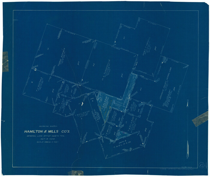 71042, Mills County Working Sketch 12, General Map Collection