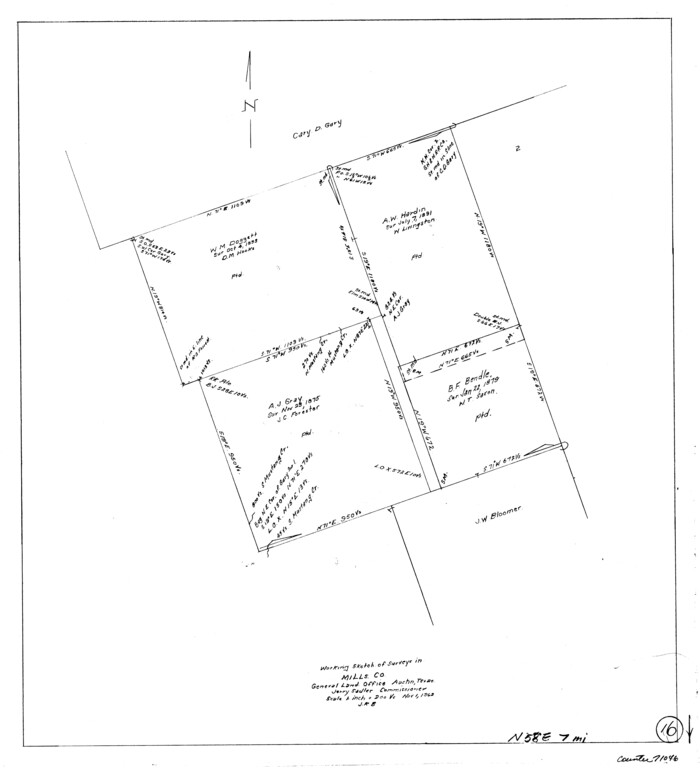 71046, Mills County Working Sketch 16, General Map Collection