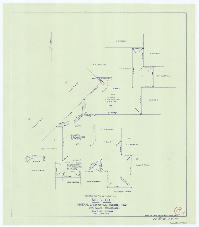 71047, Mills County Working Sketch 17, General Map Collection