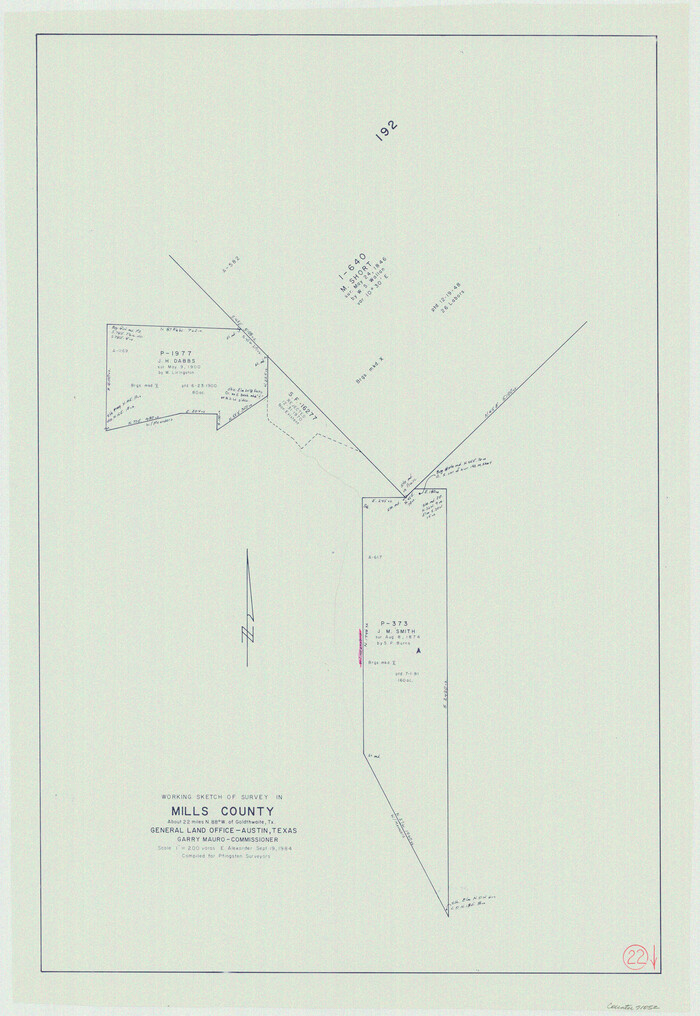 71052, Mills County Working Sketch 22, General Map Collection