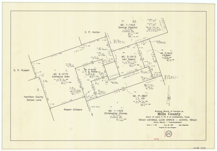 71056, Mills County Working Sketch 26, General Map Collection