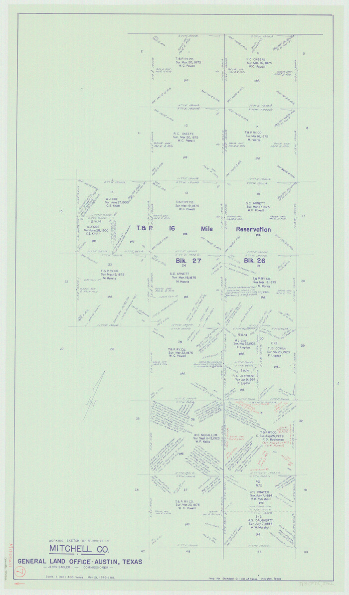 71064, Mitchell County Working Sketch 7, General Map Collection