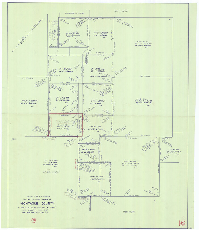 71094, Montague County Working Sketch 28, General Map Collection
