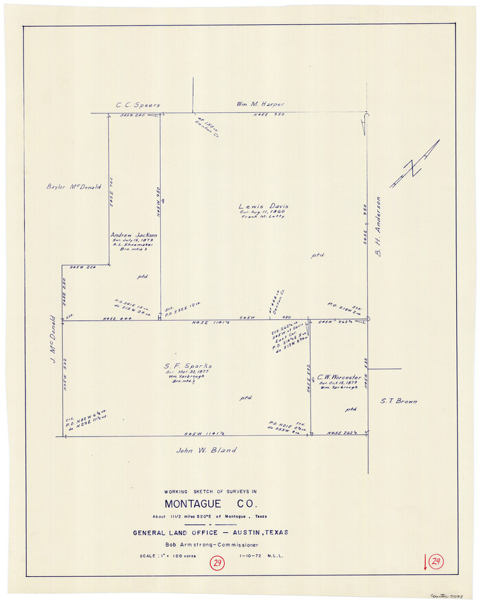 71095, Montague County Working Sketch 29, General Map Collection

