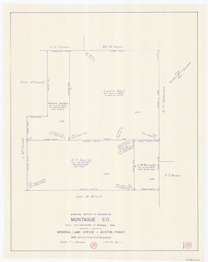 71095, Montague County Working Sketch 29, General Map Collection