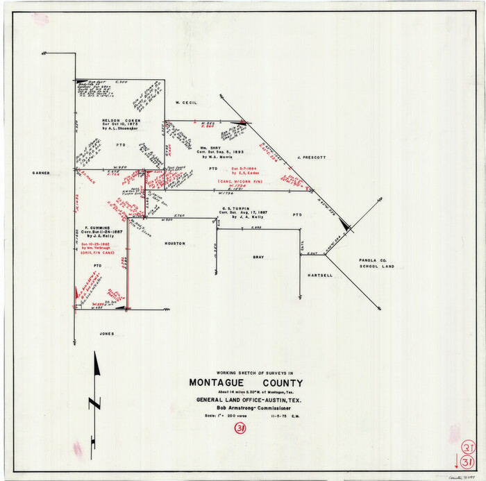 71097, Montague County Working Sketch 31, General Map Collection