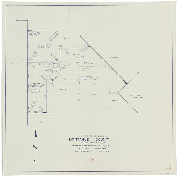 71098, Montague County Working Sketch 32, General Map Collection
