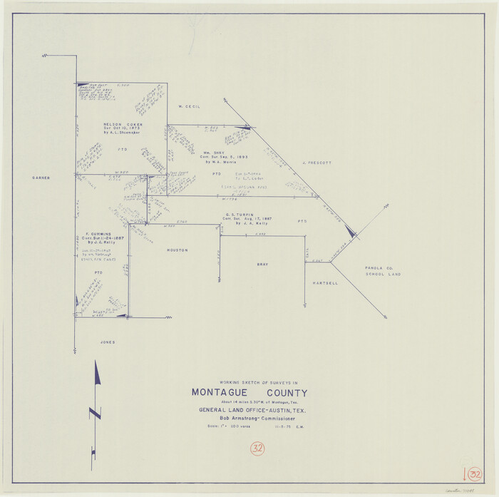 71098, Montague County Working Sketch 32, General Map Collection