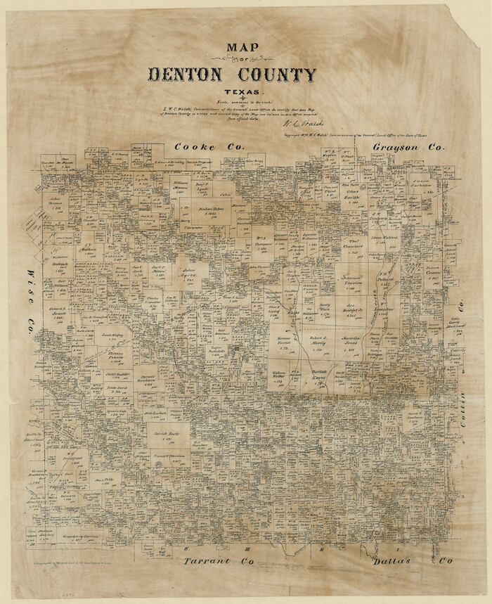 711, Map of Denton County, Texas, Maddox Collection