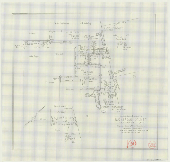 71104, Montague County Working Sketch 38, General Map Collection