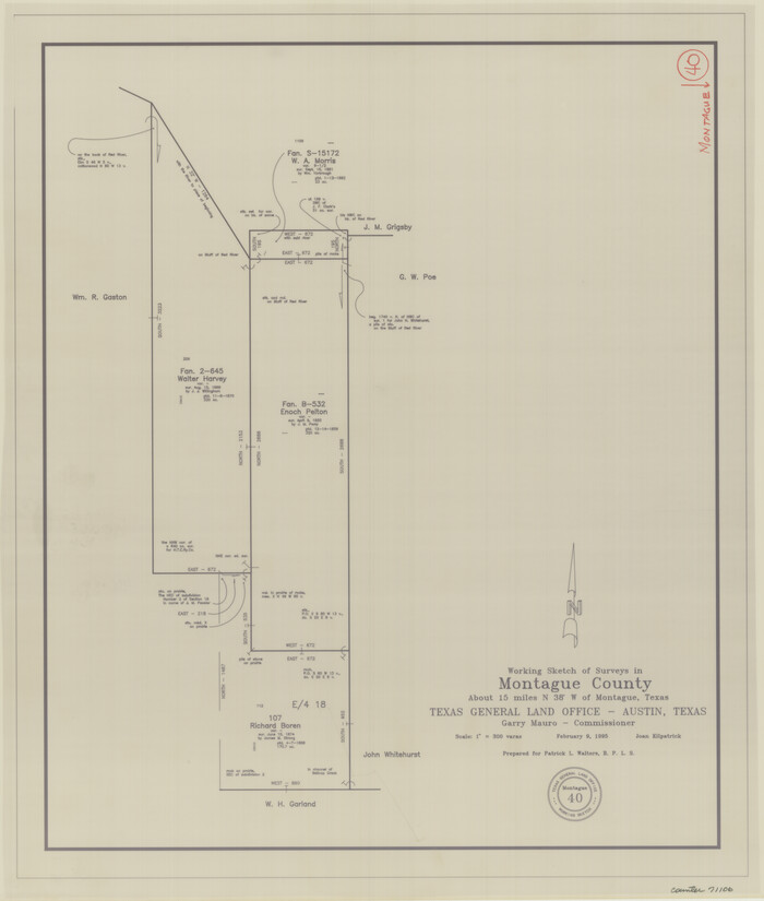 71106, Montague County Working Sketch 40, General Map Collection