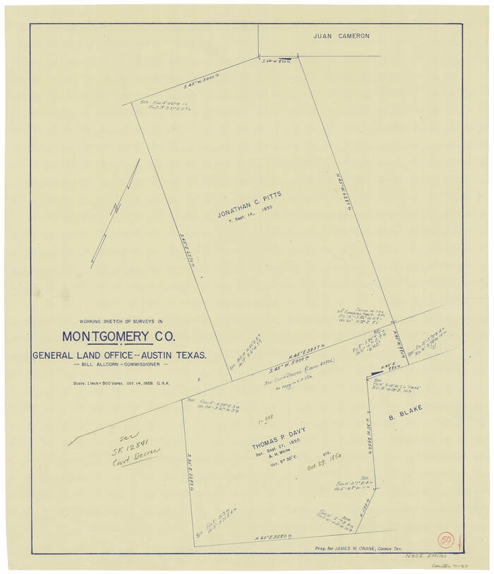 71157, Montgomery County Working Sketch 50, General Map Collection
