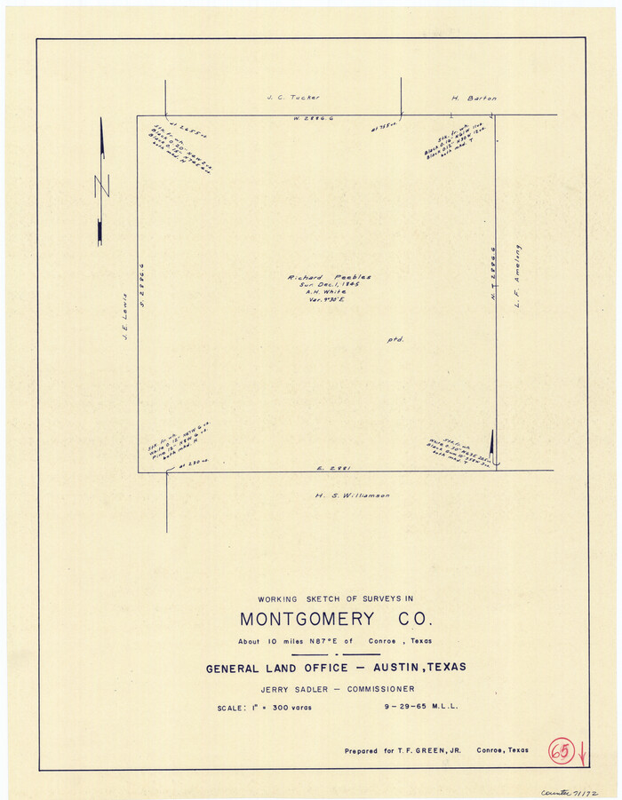 71172, Montgomery County Working Sketch 65, General Map Collection