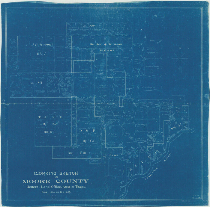 71183, Moore County Working Sketch 1, General Map Collection
