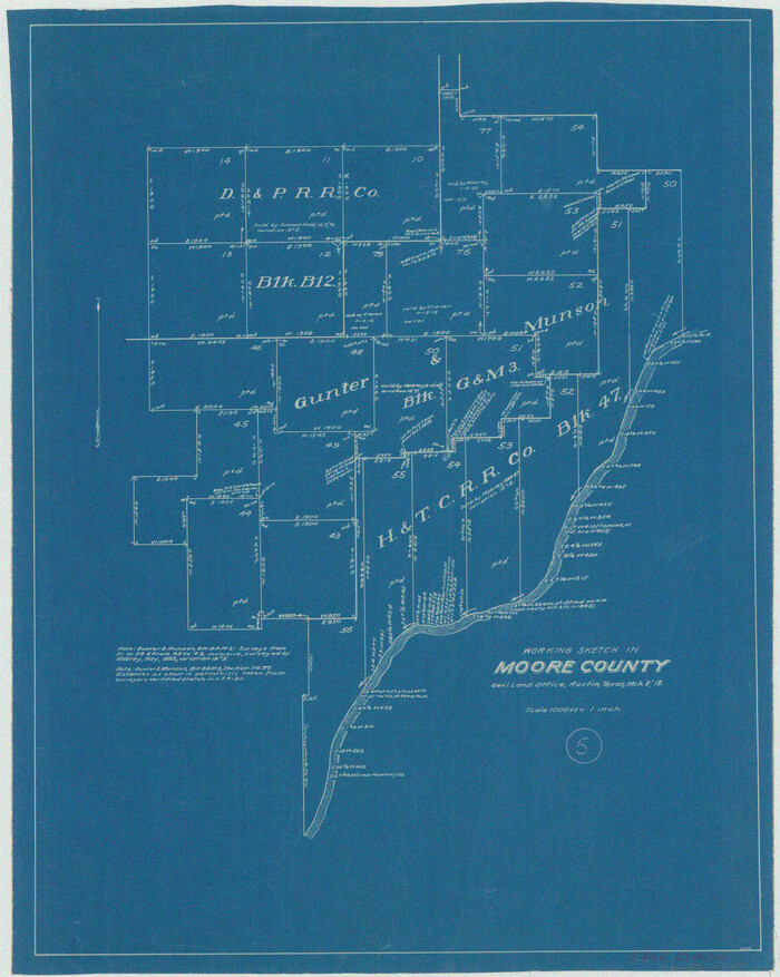 71187, Moore County Working Sketch 5, General Map Collection