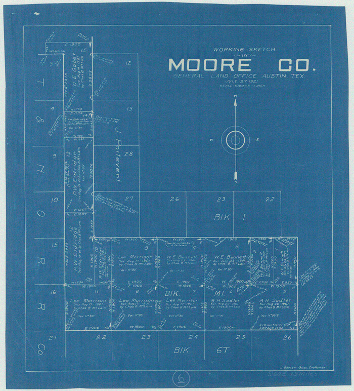 71188, Moore County Working Sketch 6, General Map Collection