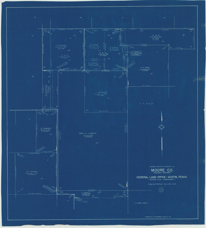 71192, Moore County Working Sketch 10, General Map Collection