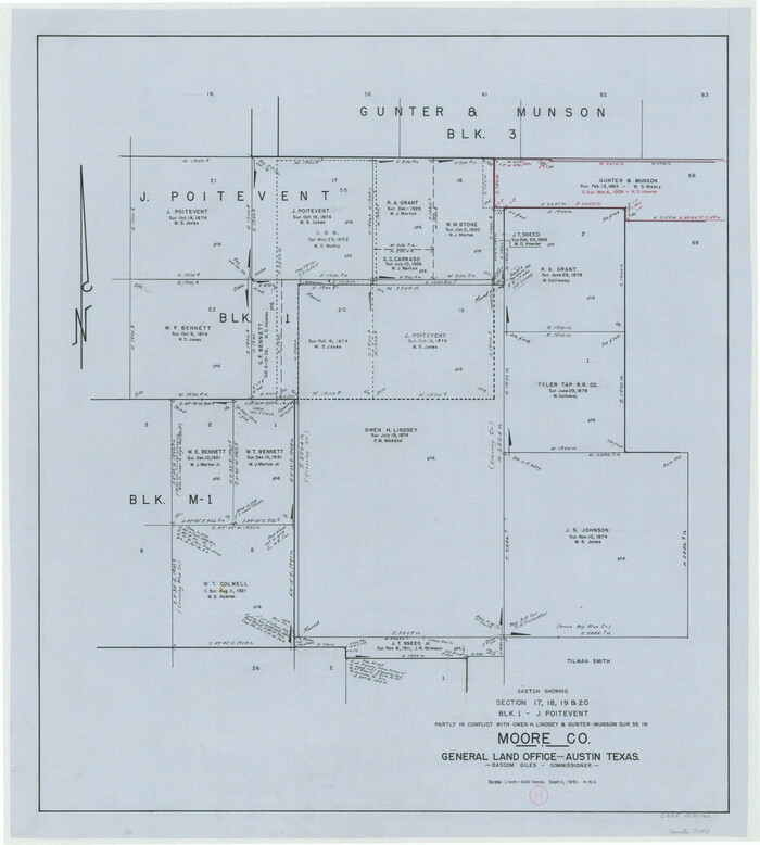 71193, Moore County Working Sketch 11, General Map Collection
