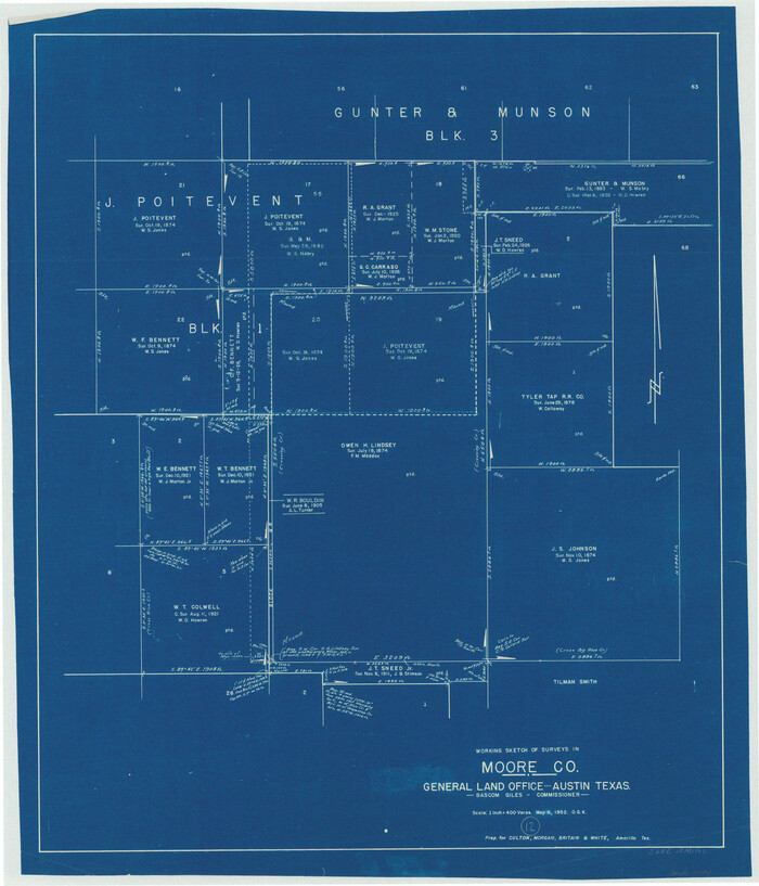 71194, Moore County Working Sketch 12, General Map Collection