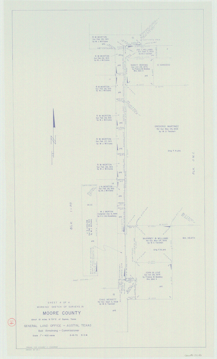 71196, Moore County Working Sketch 14, General Map Collection
