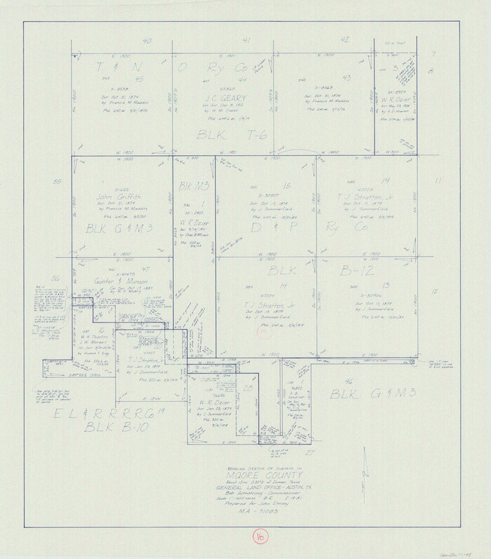 71198, Moore County Working Sketch 16, General Map Collection