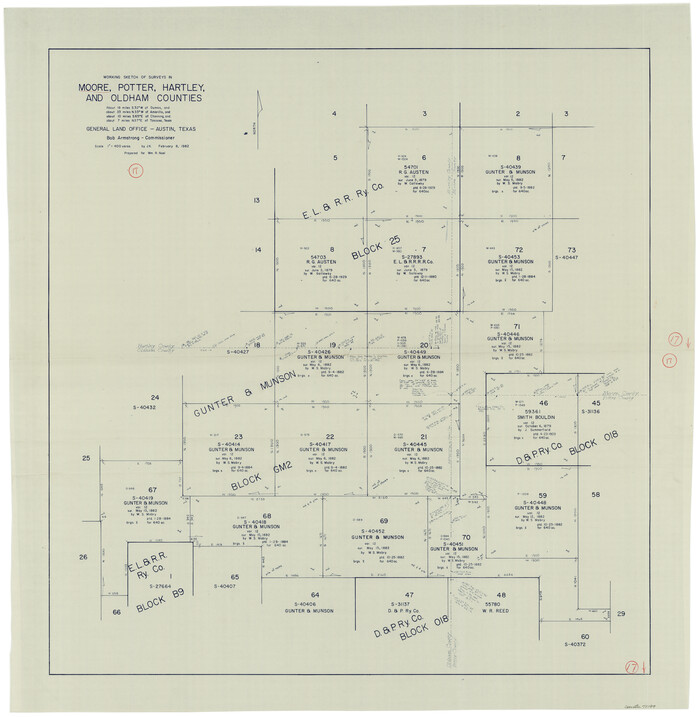71199, Moore County Working Sketch 17, General Map Collection
