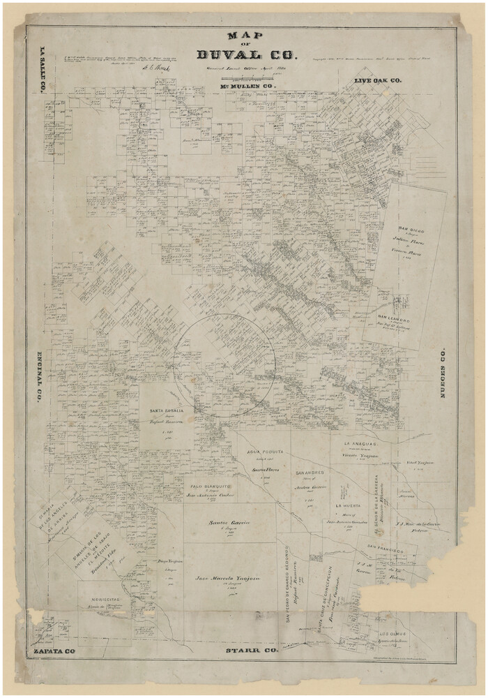 712, Map of Duval County, Texas, Maddox Collection