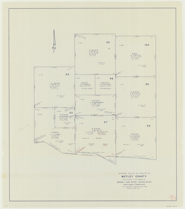 71214, Motley County Working Sketch 9, General Map Collection