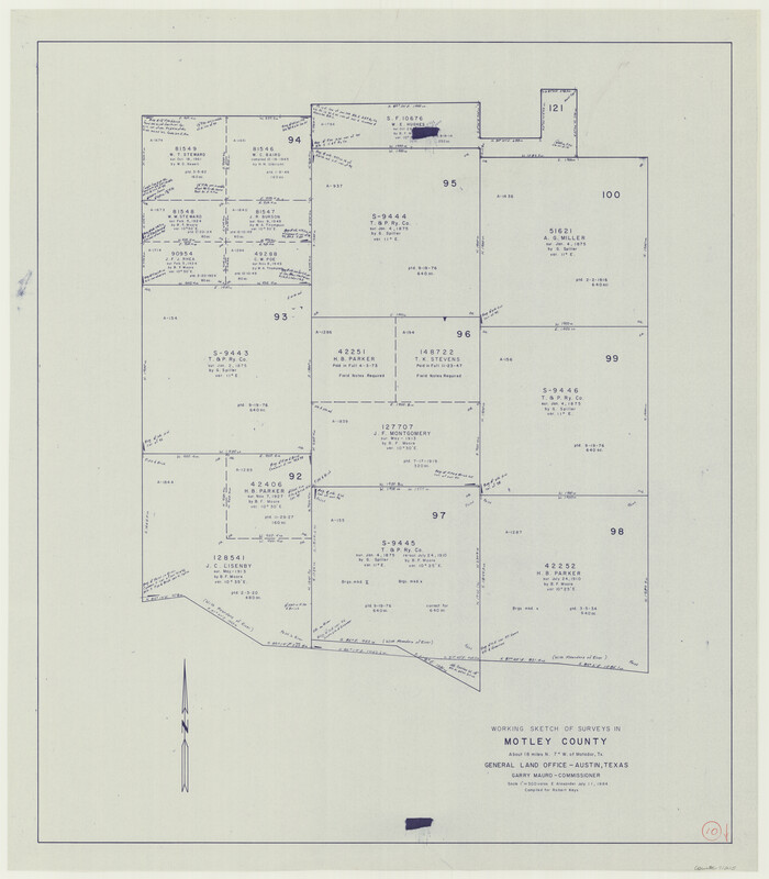 71215, Motley County Working Sketch 10, General Map Collection
