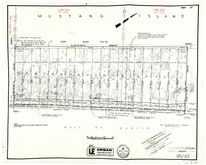 7122, Nueces County Rolled Sketch 113A, General Map Collection