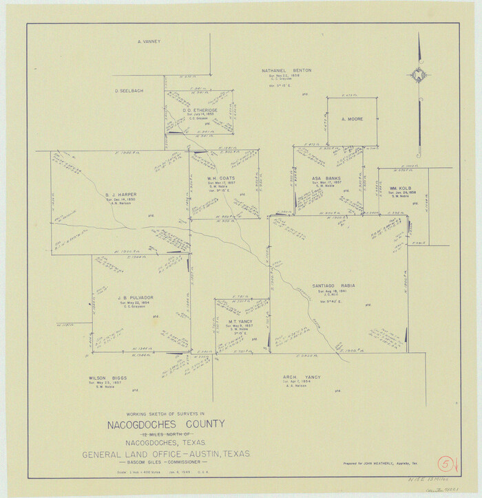 71221, Nacogdoches County Working Sketch 5, General Map Collection