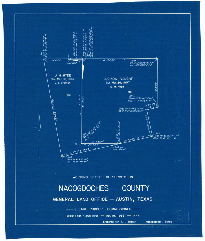 71222, Nacogdoches County Working Sketch 6, General Map Collection