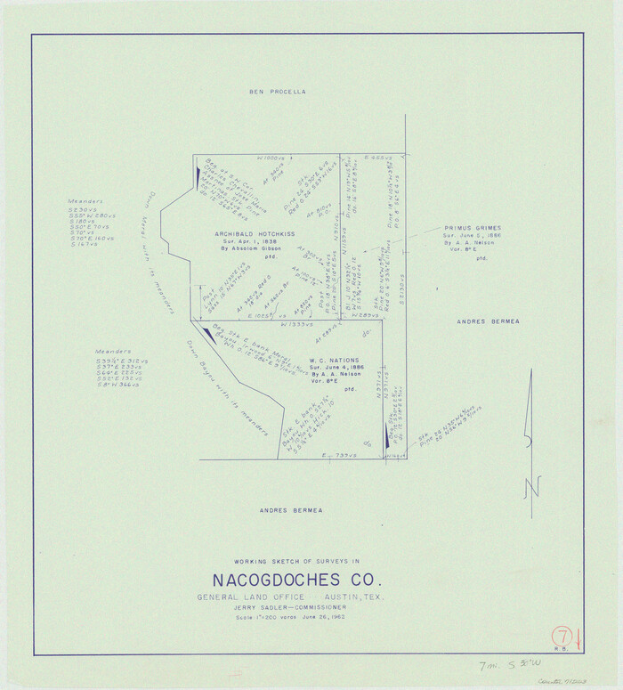 71223, Nacogdoches County Working Sketch 7, General Map Collection