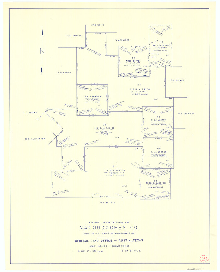 71224, Nacogdoches County Working Sketch 8, General Map Collection