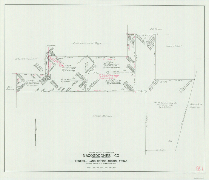 71225, Nacogdoches County Working Sketch 9, General Map Collection