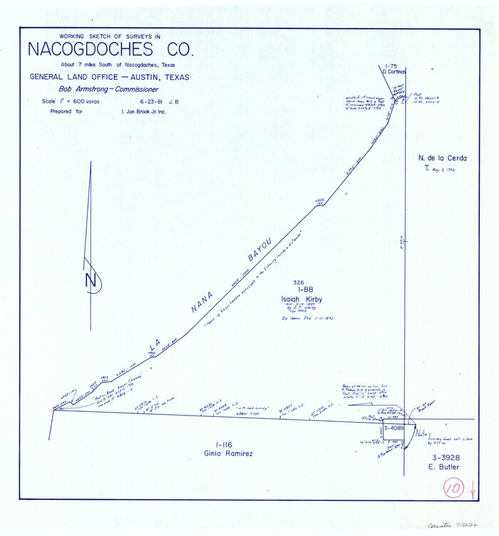 71226, Nacogdoches County Working Sketch 10, General Map Collection