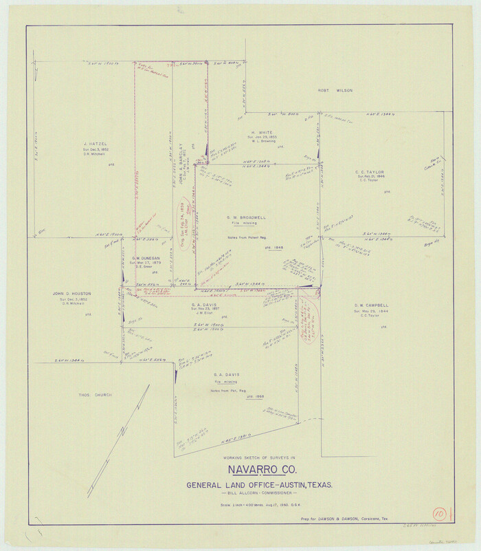 71240, Navarro County Working Sketch 10, General Map Collection