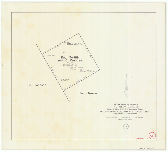 71245, Navarro County Working Sketch 15, General Map Collection
