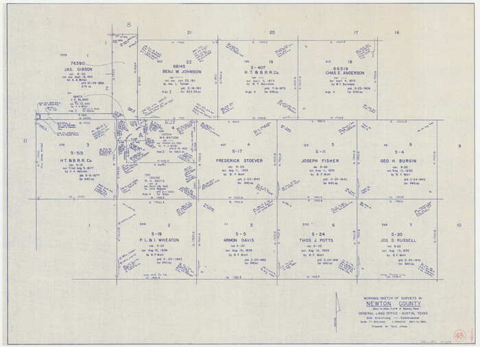 71289, Newton County Working Sketch 43, General Map Collection