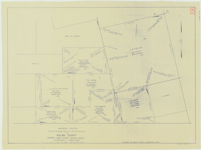 71295, Nolan County Working Sketch 4, General Map Collection